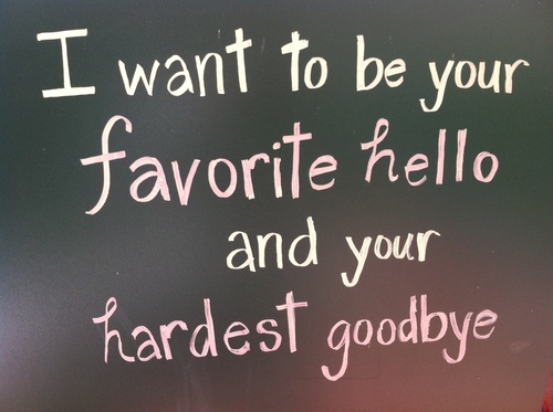 i want to be your favourite hello cute quote