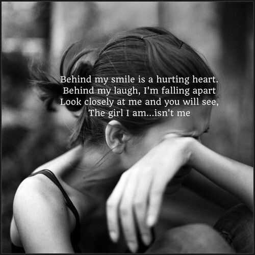 behind my smile there is a hurting heart - Heartbroken Quotes