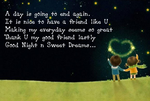 its nice to have a friend like u-Good Night Images with Quotes for Friends