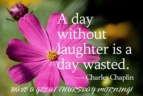 A day without laughter is a day wasted Good Morning Status Messages for Whatsapp