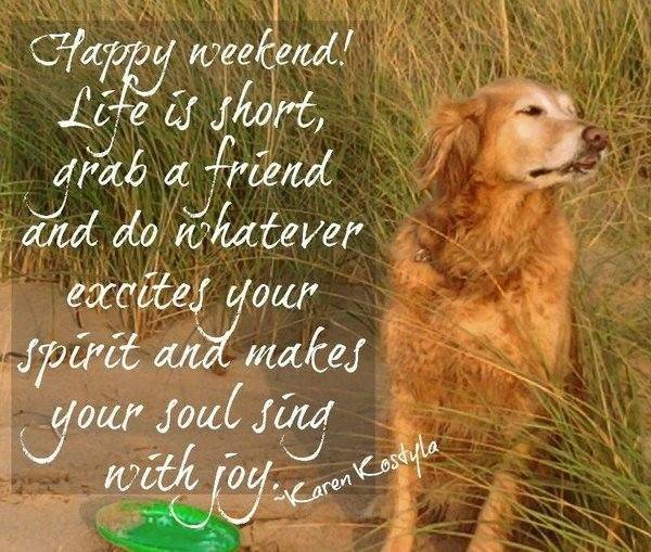 Life is short grab a friend - inspirational happy weekend quotes