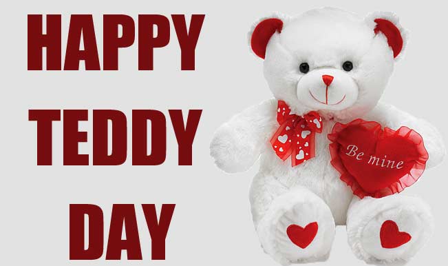 happy teddy day red